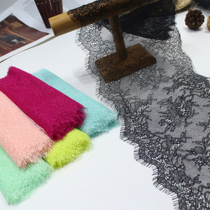 Chantilly Eyelash Lace Trim – French Multicolor, 23cm Width