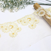 Beige Daisy Embroidered Tulle Lace Trim – 18cm Lace with Gold Center