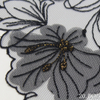 Appliqu&eacute; Lace Trim Manufacturer – 20.5cm Black Floral Tulle Lace for Dress & Lingerie