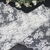 White Floral Foil Embroidered Lace Trim Manufacturer – 25.5cm Tulle Lace for Bridal & Dress