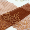 Caramel Vintage Leaf Embroidered Tulle Lace Trim – 23cm Wide