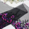 22cm Ombre Rose Lace Trim Manufacturer – Purple Embroidered Black Tulle Lace for Dress & Lingerie