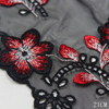 Plum Blossom Lace Trim Manufacturer – Ombre Floral Embroidered Black Tulle Lace for Dress & Lingerie
