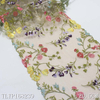 Nude Mesh Multicolor Floral Embroidery Lace Trim – 20.5cm Width