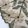 19.5cm Floral Lace Trim Manufacturer – Embroidered Tulle Lace with Vine Pattern for Dress & Bridal