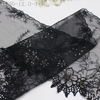 Sequin Guipure Embroidery Lace Trim – Black Fairy Floral Pattern, 21cm Width