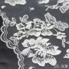 White Floral Foil Embroidered Lace Trim Manufacturer – 25.5cm Tulle Lace for Bridal & Dress