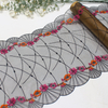 23.5cm Geometric Lace Trim Manufacturer – Black Tulle Lace with Floral Embroidery for Dress & Lingerie