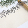 Lily Line Embroidery Lace Trim Manufacturer – 23.5cm Nude Tulle Lace for Dress & Lingerie