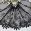 Sequin Guipure Embroidery Lace Trim – Black Fairy Floral Pattern, 21cm Width