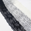 Peony Floral Stretch Lace Trim – Elastic Lace 17cm / 17.5cm (White & Black)