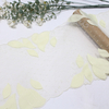 23cm Appliqu&eacute; Lace Trim Manufacturer – Yellow Tulle Lace with Leaf Embroidery for Dress & Bridal