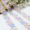 Embroidery Lace Trim – Multicolor Floral Guipure Design, 4.5 cm Width