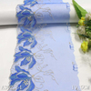 Embroidered Mesh Lace Trim – Blue & Gold Gradient Floral Design, 19.5cm Width