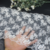 White Floral Foil Embroidered Lace Trim Manufacturer – 25.5cm Tulle Lace for Bridal & Dress