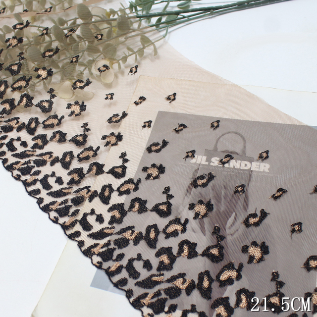 21.5cm Leopard Lace Trim Manufacturer – Embroidered Tulle Lace for Lingerie & Dress