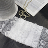 Non-Elastic Lace Trim – 15.5 Cm Width White Rose Pattern
