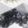 Appliqu&eacute; Lace Trim Manufacturer – 20.5cm Black Floral Tulle Lace for Dress & Lingerie