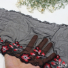 Plum Blossom Lace Trim Manufacturer – Ombre Floral Embroidered Black Tulle Lace for Dress & Lingerie