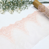Pink Paisley Embroidered Chemical Lace Trim – 16.5cm Water-Soluble Embroidery Lace