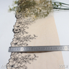 Embroidered Mesh Lace Trim – Vintage Black Floral on Nude Base, 22cm Width