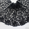 Tulip Water-Soluble Lace Trim – 19cm Embroidered Lace (Black)