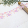 Holographic Foil Lace Trim Manufacturer – 20cm Floral Tulle Lace for Dress & Lingerie