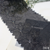Black Tulle Lace Trim Manufacturer – Silver Metallic Embroidery with Sequin Floral Design