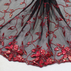 Red Floral Foil Lace Trim Manufacturer – 18cm Embroidered Tulle Lace for Dress & Lingerie