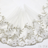 19.5cm Floral Lace Trim Manufacturer – Embroidered Tulle Lace with Vine Pattern for Dress & Bridal