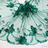 Luxury Floral Lace Trim Manufacturer – Green Tulle Lace with Gold Embroidery for Dress & Bridal (23cm)