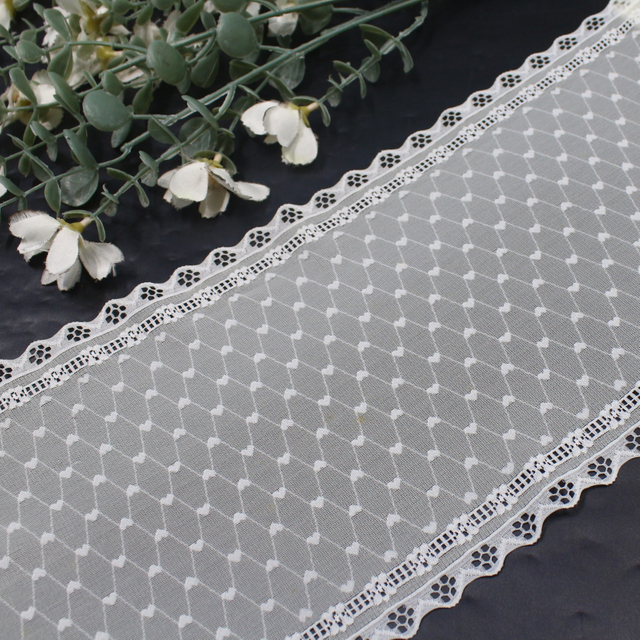 16.5cm Heart Elastic Lace Trim Manufacturer – Diamond Mesh Lace for Lingerie & Sleepwear