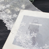 Bridal Lace Trim Manufacturer – 22cm White Tulle Lace with Chemical Lace Floral Embroidery
