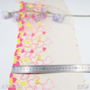 Embroidered Mesh Lace Trim – Apricot Base with Yellow & Pink Heart Pattern, 22cm Width