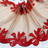 28.5cm Bow Lace Trim Manufacturer – Wide Tulle Lace with Glossy PU Appliqu&eacute; for Dress & Decoration