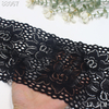 Peony Floral Stretch Lace Trim – Elastic Lace 17cm / 17.5cm (White & Black)