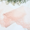 Pink Paisley Embroidered Chemical Lace Trim – 16.5cm Water-Soluble Embroidery Lace