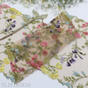 Nude Mesh Multicolor Floral Embroidery Lace Trim – 20.5cm Width