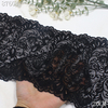 Floral Stretch Lace Trim – 20cm Elastic Lace (Black / Off White / Bleached White)