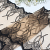 Geometric Lace Trim Manufacturer – 26.5cm Nude Tulle Lace with Line Embroidery for Dress & Lingerie