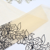 Lily Line Embroidery Lace Trim Manufacturer – 23.5cm Nude Tulle Lace for Dress & Lingerie