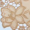 23cm Gold Lace Trim Manufacturer – Embroidered Tulle Lace with Metallic Thread for Bridal & Dress