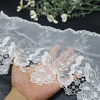 White Butterfly Embroidered Tulle Lace Trim – 20.5cm Water-Soluble Lace