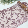 25cm Floral Lace Trim Manufacturer – Embroidered Tulle Lace with Rose Gold Metallic Finish for Bridal & Dress