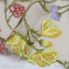 Nude Mesh Multicolor Floral Embroidery Lace Trim – 20.5cm Width