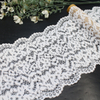 White Floral Stretch Lace Trim – 21.5cm Elastic Lace