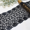 Tulip Water-Soluble Lace Trim – 19cm Embroidered Lace (Black)