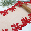 28.5cm Bow Lace Trim Manufacturer – Wide Tulle Lace with Glossy PU Appliqu&eacute; for Dress & Decoration