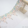 3D Embroidered Lace Trim Manufacturer – 22.5cm Pastel Floral Tulle Lace for Dress & Lingerie