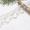 19.5cm Floral Lace Trim Manufacturer – Embroidered Tulle Lace with Vine Pattern for Dress & Bridal